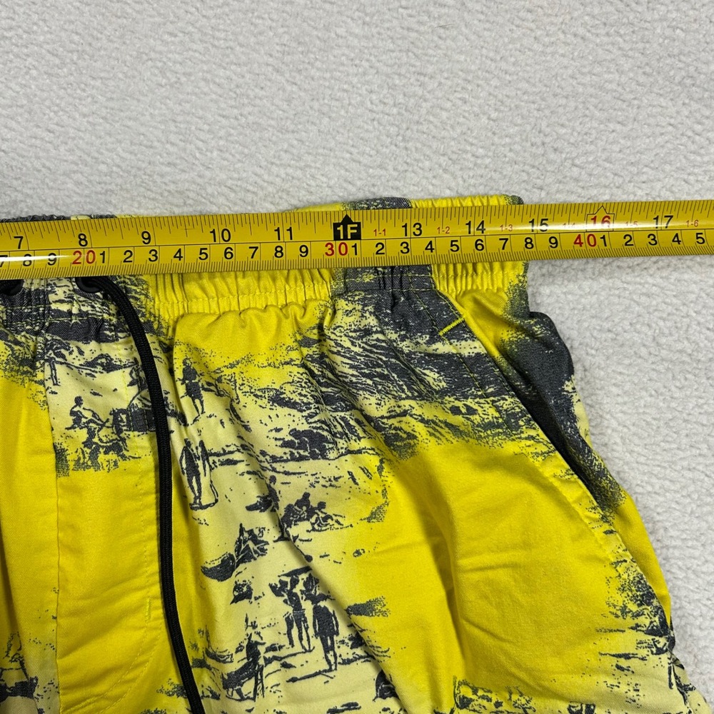Nike Court Dri-FIT Shorts Mens Large Yellow Black Beach Graphic Print DV9111-731 - Picture 6 of 7